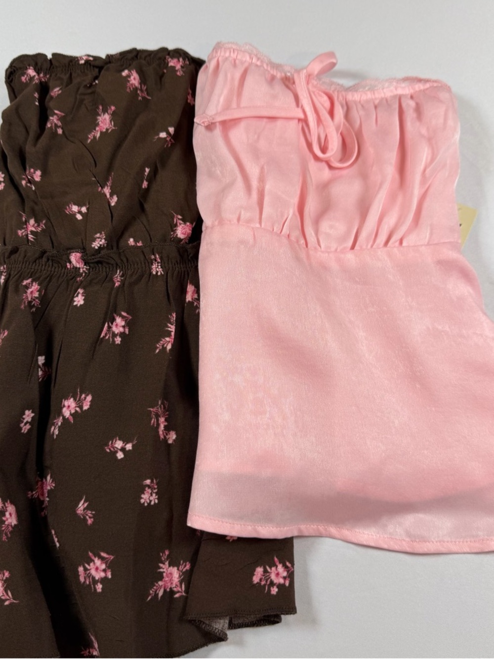 BUNDLES!!!Satin Pink Camisole & Woven  Tank Top and‎ w/Adj. Spaghetti Strap